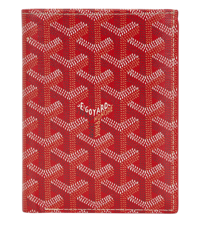 Goyard Grenelle Passport Cover, &pound;350, Accessories, Red, Canvas/Leather, Front view